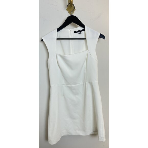 FRENCH CONNECTION Ruth Whisper A-Line Dress in Summer White Size US 10 - Picture 4 of 12
